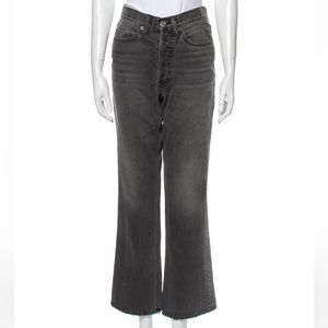 RE/DONE High Rise Button Front Jeans